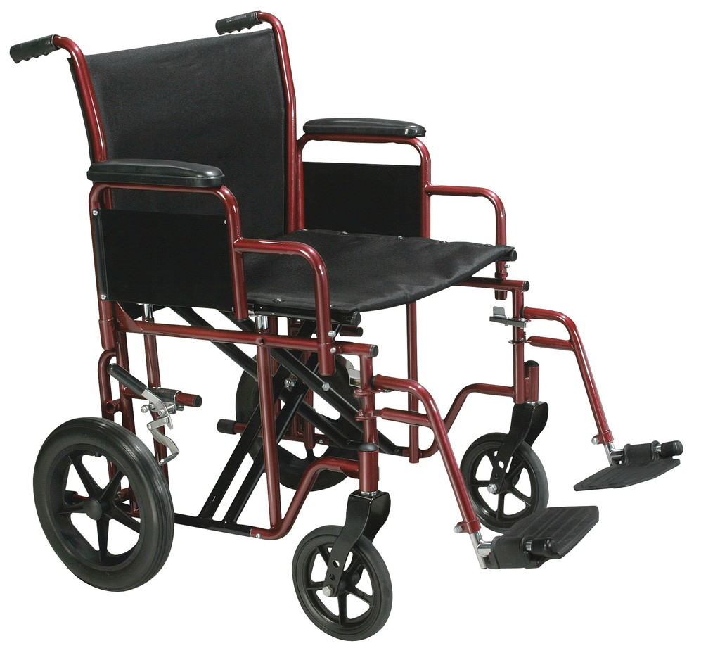 Drive Medical Bariatric Heavy Duty Transport Chair with Swing Away Footrest