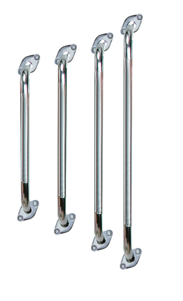 Drive Medical Chrome Knurled Grab Bar with Rotating Flange - Home/Grab Bars - Drive Medical