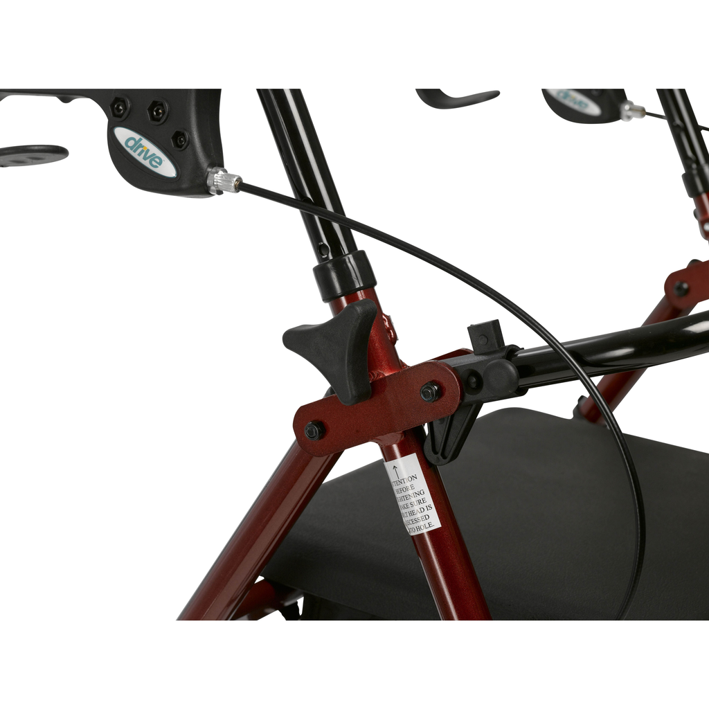 Drive Medical Walker Rollator with 6" Wheels, Fold Up Removable Back Support and Padded Seat - Rollators & Walkers/Rollators - Drive Medical