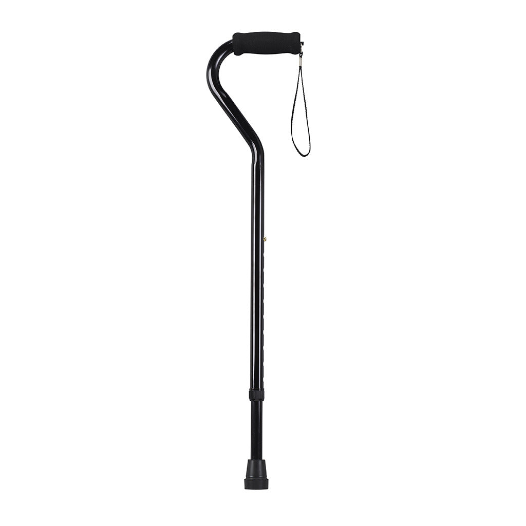 Drive Medical Foam Grip Offset Handle Walking Cane, Black