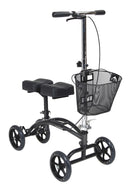Drive Medical Dual Pad Steerable Knee Walker Knee Scooter with Basket, Alternative to Crutches