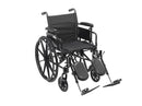 Drive Medical Cruiser X4 Lightweight Dual Axle Wheelchair with Adjustable Detachable Arms, Desk Arms, Elevating Leg Rests, 16" S