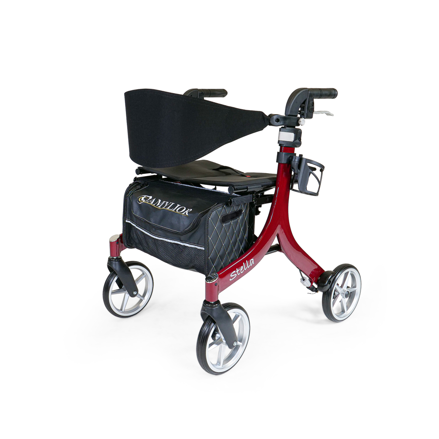 Stella Rollator - Rollators & Walkers/Rollators - Stella - Heavy Duty 20'' - Red - 827482220180