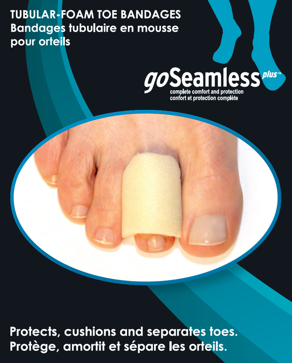 goSeamless Tubular Foam Toe Bandage GS3137