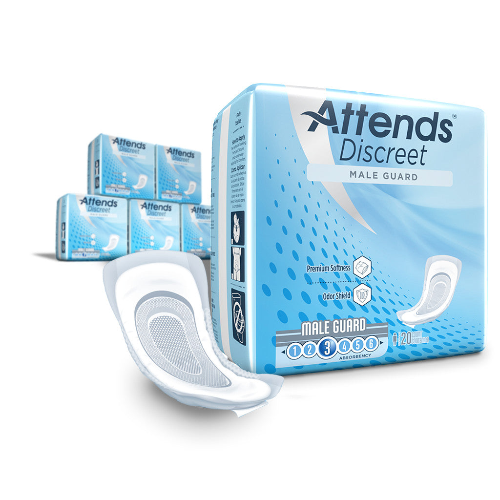 Attends Discreet Men's Guard, Level 3 Absorbency - Incontinence/Incontinence Products/Pads & Briefs - Attends