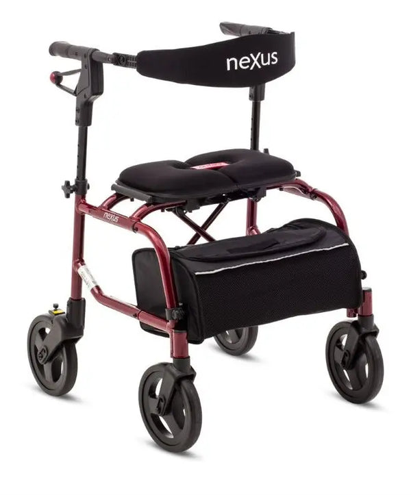 Human Care neXus 3 Rollator, Red - Wellwise Home Health & Wellness