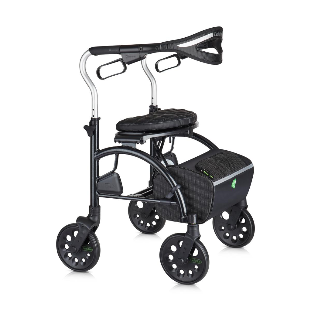 Evolution Xpresso Zero Rollator - Rollators & Walkers/Rollators - Evolution - Tall - Carbon Black - 882979002632