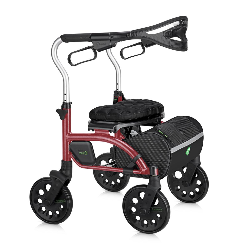 Evolution Xpresso Zero Rollator - Rollators & Walkers/Rollators - Evolution - Mini - Shiraz Red - 882979002731