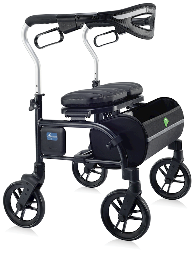 Evolution Trillium Rollator, Carbon Black, Regular (Tall Handles)