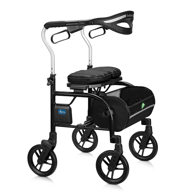 Evolution Trillium Rollator, Carbon Black, Tall - Rollators & Walkers/Rollators - Evolution