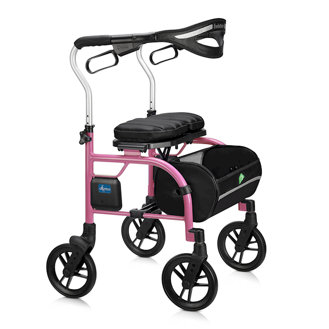 Evolution Trillium Rollator, Pink, Tall - Rollators & Walkers/Rollators - Evolution