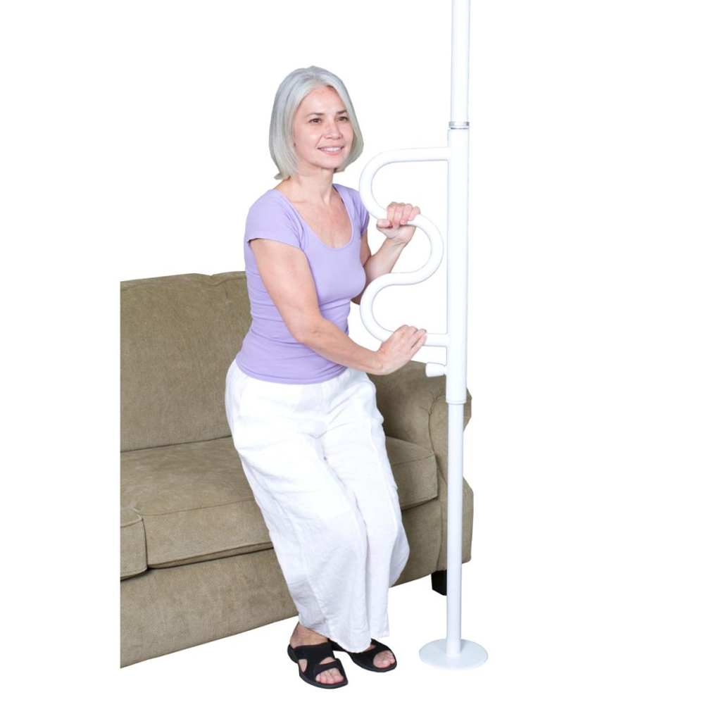 Stander Security Pole & Curve Grab Bar - Home/Transfer Poles - Stander