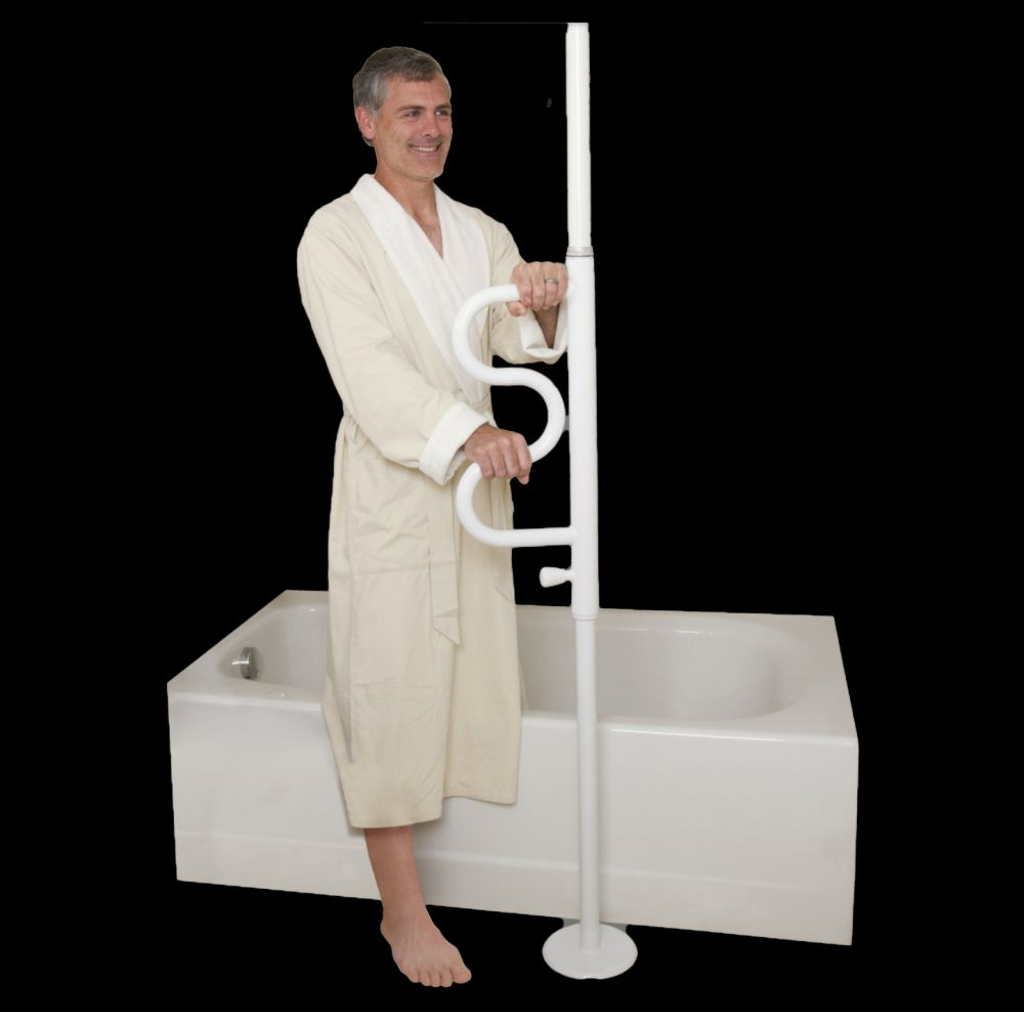 Stander Security Pole & Curve Grab Bar - Home/Transfer Poles - Stander