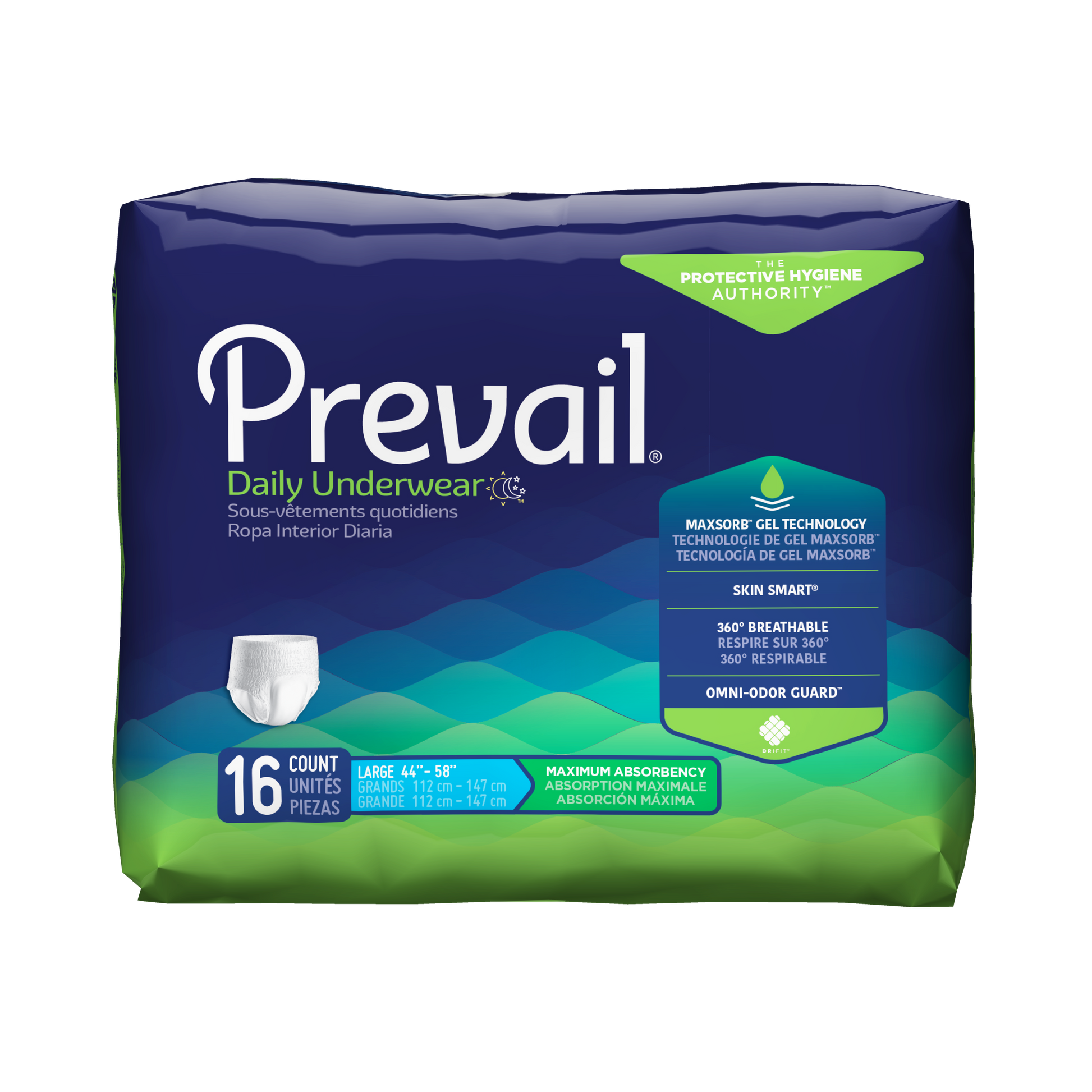 Prevail Pull Up Briefs, Maximum Absorbency - Incontinence/Single Use - Prevail - Large - 16  Count - 090891501137