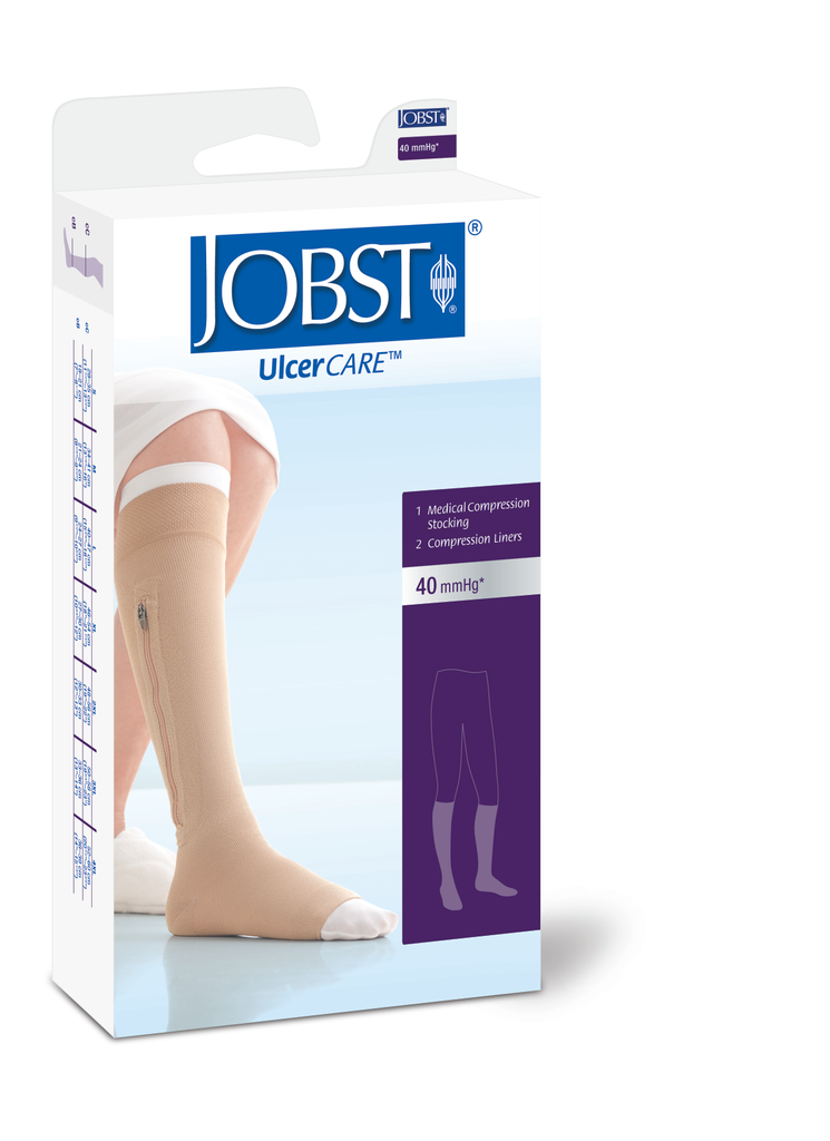 JOBST UlcerCARE Right Zipper Stocking & 2 Liners