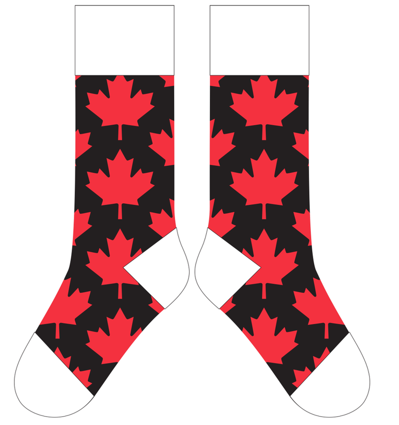 Two Left Feet Maple Leaves Socks