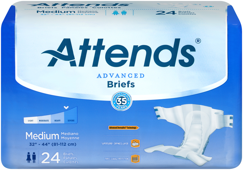 Attends Advanced Briefs, Severe Absorbency