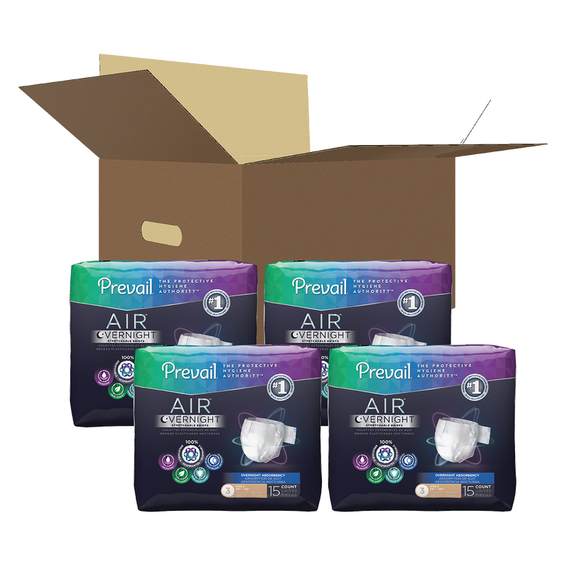 Prevail Air Plus Brief, Overnight Absorbency